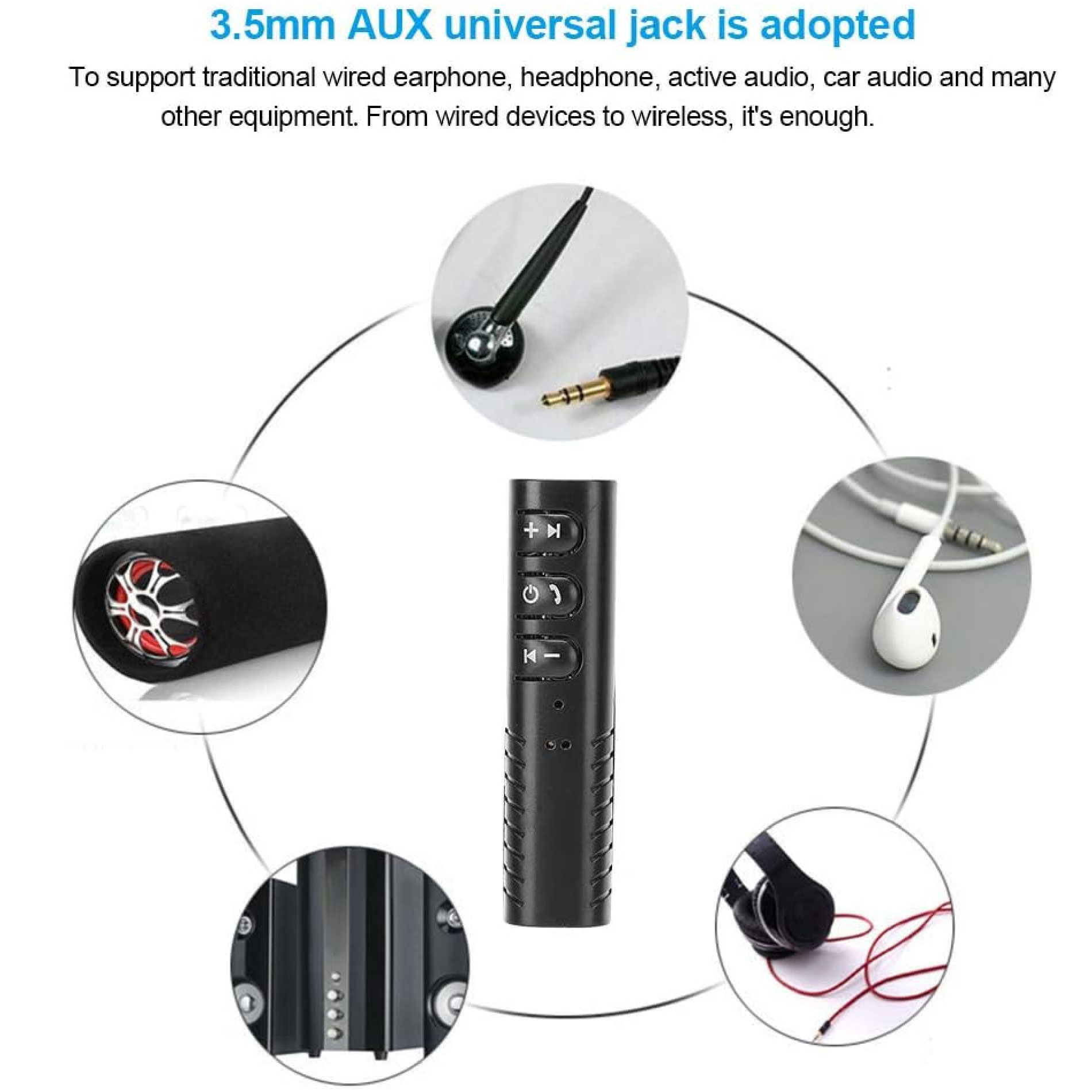 Miniatura 7 de Receptor Bluetooth Carro Audífono Aux